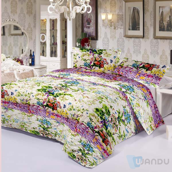 All Size Custom Logo Home Bedding Set Luxury Queen King Print Microfiber Cover Bed Sheet Sets