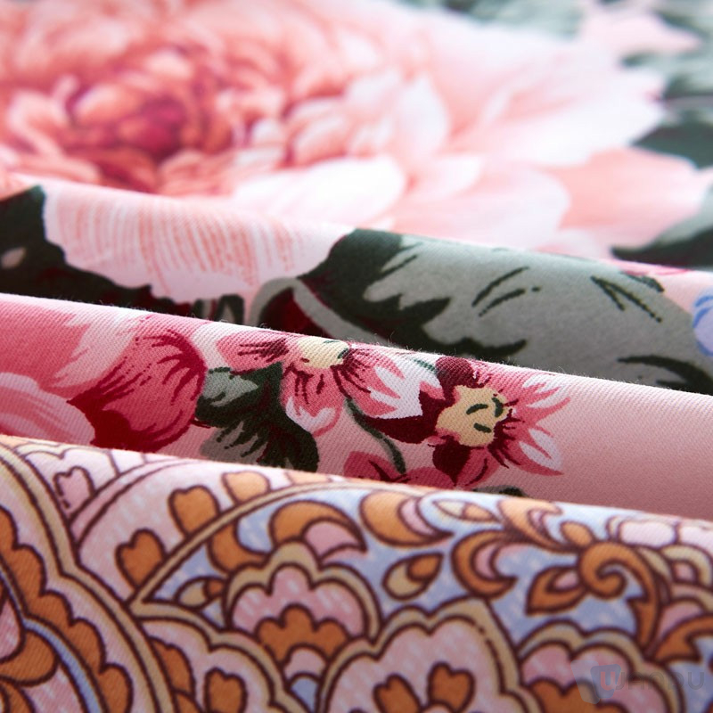 Zhejiang Changxing Wandu Printed Fabric 100%Polyester Roll Custom Floral BedSheet