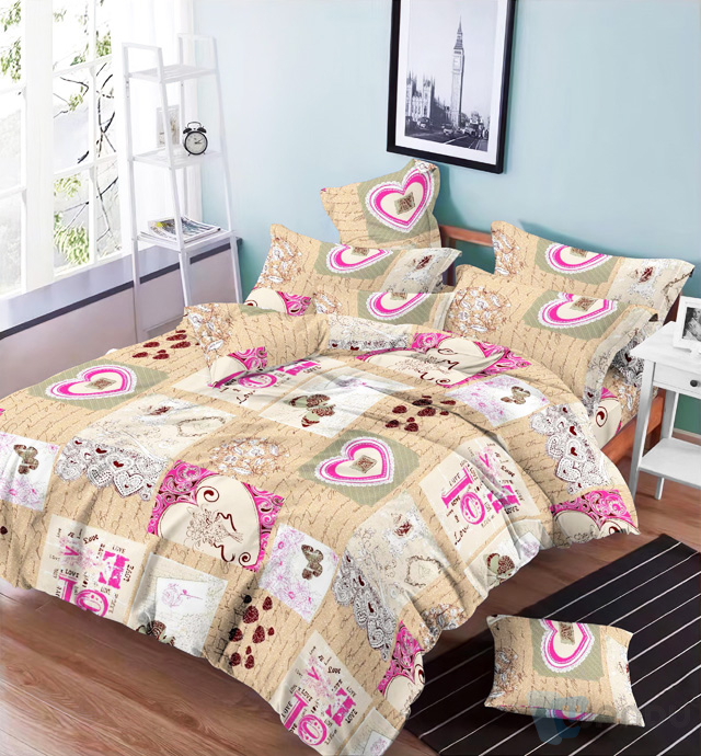 Cute Fabric Print Home Textile 100% Polyester Microfiber Fabric Bedsheet 