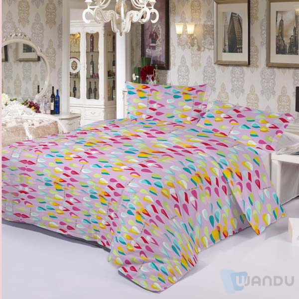Polyester Bed Sheet Fabric Wholesale Microfiber Brush Print Fabric For Making Bedding Set