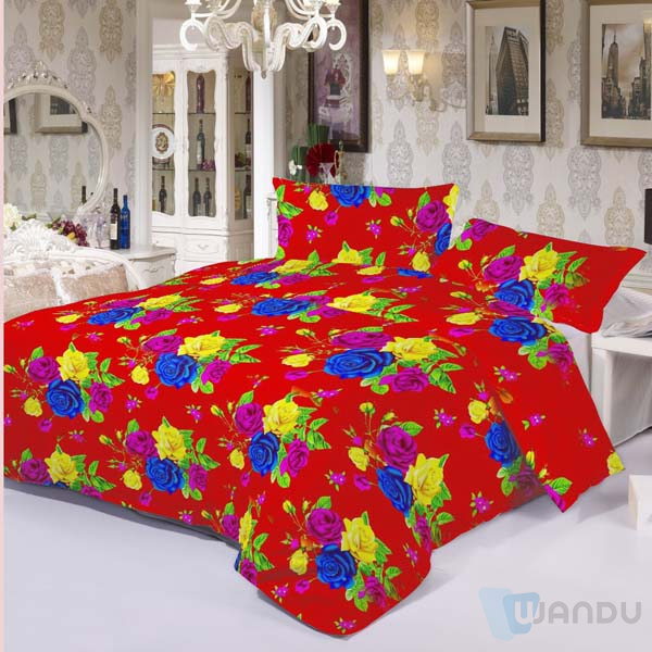 Polyester Fabric 2200cm Wide Brushed Polyester Fabric 3d Bedsheet India