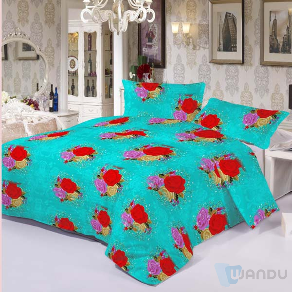 Luxury Cute Print King Size Bedding Set 100% Polyester Queen 4 Pcs Bed Sheet Set