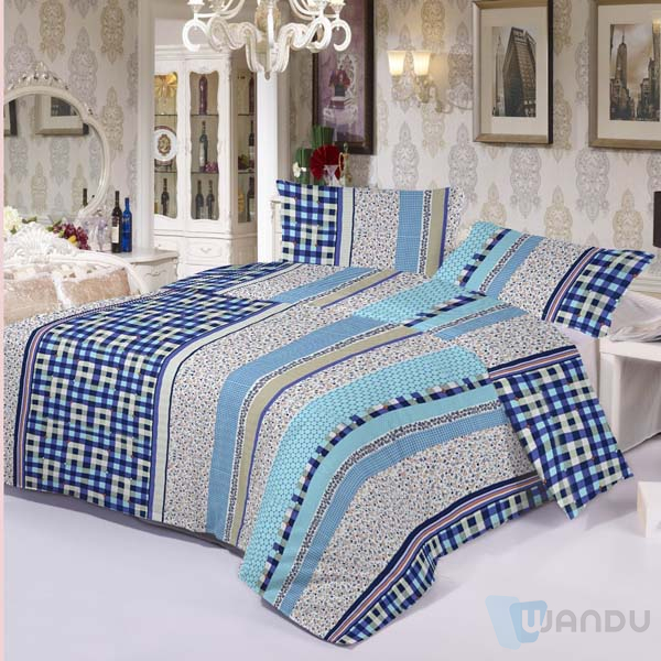 Customized Colorful 100% Polyester Fibre 4 Pieces Bedding Set Comforter Cover Home Bedding Set Microfiber