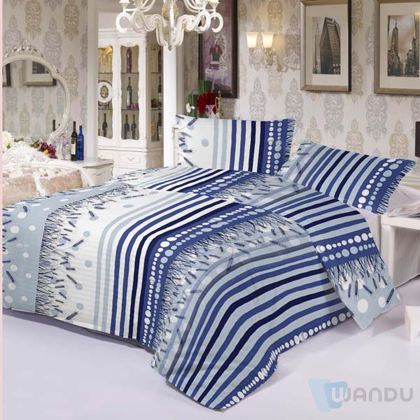 Fashionable Soft Printing 3D Bed Cover Set 100% Polyester Four Piece Bedding Set Custom