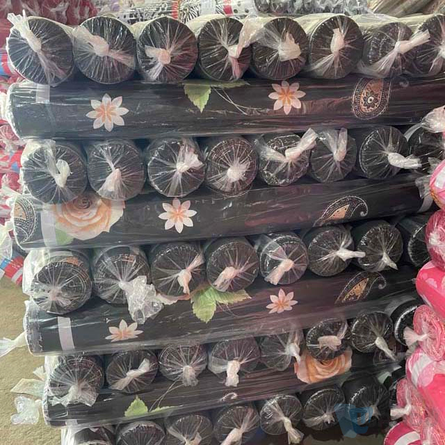 Custom Printed 100% Polyester Bed Cover Fabric For Bedsheet Microfiber Fabric In Rolls