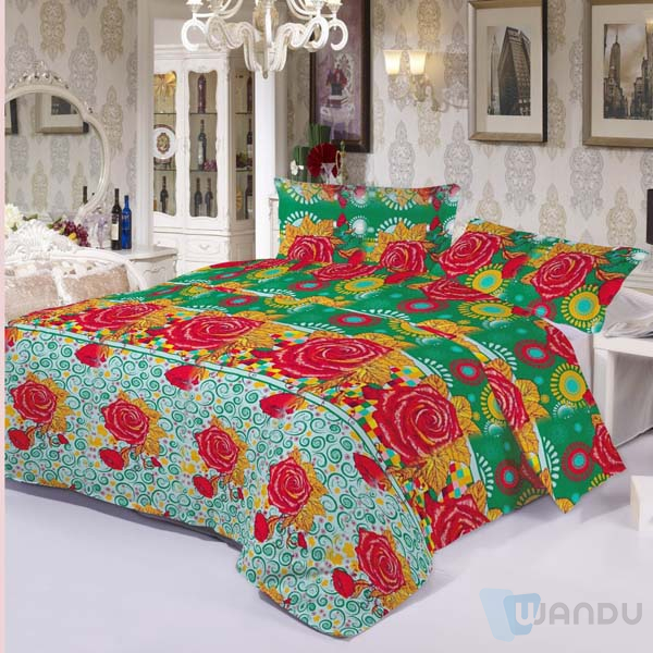 Solid color fabric polyester bed linen, colorful and non-fading
