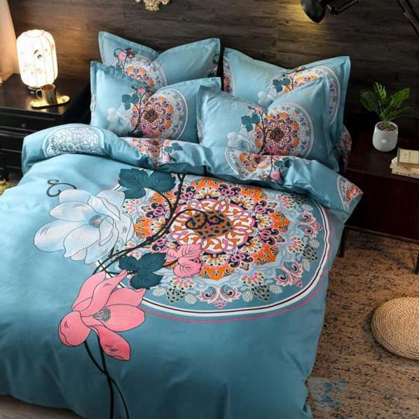High Quality Designer Four Piece Bed Sheet Set Full Size Home Bedding Set 100% Polyester