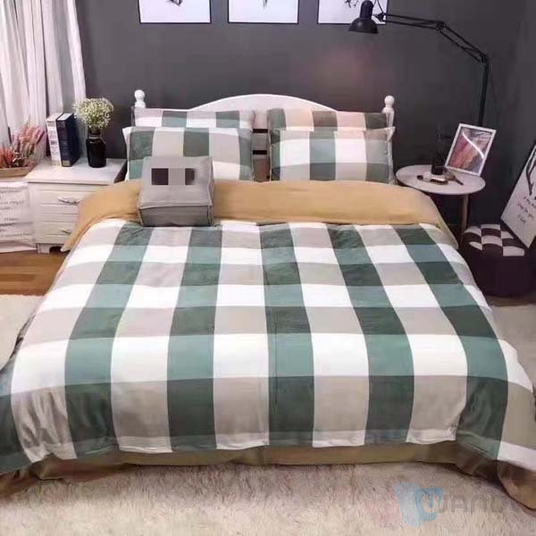 Fabric Remnant Blanket Bleached Bedsheet Four-Piece Hotel Supplies 100% Polyester Fabric Changxing Wandu Textile